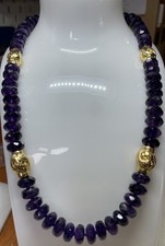 Collana ametista rondelle usato  Torre del Greco