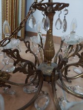 Lampadario ottone gocce usato  Monterotondo
