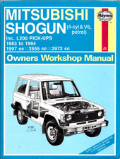 Haynes mitsubishi shogun for sale  STOWMARKET