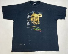 Camiseta Gráfica Masculina Vintage Bob Marley Smoking Weed 1997 XXL Anos 90 Ponto Único comprar usado  Enviando para Brazil