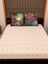 Conjunto de 2 PÇS 24" REQUINTADO TALÃO MOTI DECORAÇÃO PARA CASA ARREMESSO PISO ALMOFADA ALMOFADAS CAPAS, usado comprar usado  Enviando para Brazil