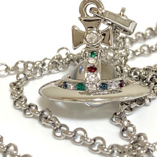 Autêntica corrente de colar de prata Vivienne Westwood 3D minúsculo orbe vidro comprar usado  Enviando para Brazil