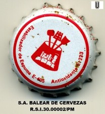 Chapa cerveza S.A. BALEAR E-405 E-223 xapa kronkorken tappi bottle cap capsule, usado comprar usado  Enviando para Brazil