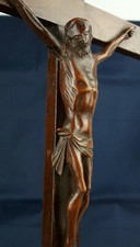 Antico crocifisso legno usato  Tribogna