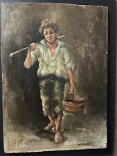 Dipinto olio tavola usato  Genova