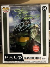 Funko POP Halo Game Cover #04 Master Chief GameStop Steve Downes Jen Taylor JSA comprar usado  Enviando para Brazil
