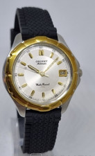 Relógio Vintage Orient Automático 5 Bar Data Masculino Pulseira Japão Couro 21J Raro comprar usado  Enviando para Brazil