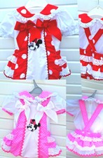 BLUSA DREAM 0-6 anos BABY GIRLSMINNE MOUSE E BABADOS BUM MACACÃO VERMELHO OU ROSA comprar usado  Enviando para Brazil