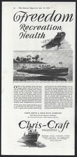 1929 Chris-Craft Boat anúncio impresso Runabout Freedom comprar usado  Enviando para Brazil