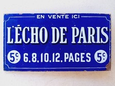 Plaque émaillée publicitaire d'occasion  France