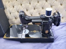 Máquina de coser vintage Singer Cat. 3-120 con estuche y pedal con accesorio funciona segunda mano  Embacar hacia Mexico