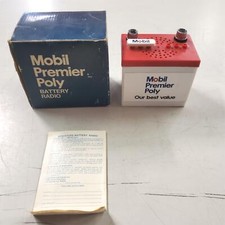 Antigo Vermelho Branco Bl Mobil Oil Premier Poly 9 volts Mini Bateria Rádio Ori Box 3324F comprar usado  Enviando para Brazil