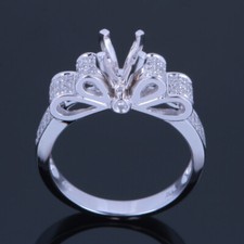Venda de joias de prata esterlina 925 diamantes semi montagem anel fino de casamento 5,5-6,5 mm comprar usado  Enviando para Brazil