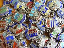 1) Berloques de berloque vintage prata esterlina escudo de viagem do Reino Unido  comprar usado  Enviando para Brazil