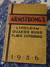 Armstrong's Linoleum Quaker Rugs Floor Covering 1936 Pattern Book, usado comprar usado  Enviando para Brazil