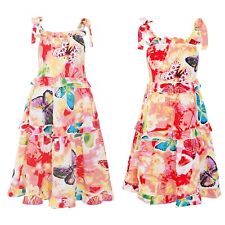 Vestido de verão infantil meninas linha A boho babados praia floral bonito casual sem mangas comprar usado  Enviando para Brazil