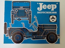 Brochure jeep hotchkiss d'occasion  Besançon