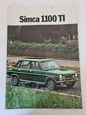 Simca 1100 prospekt gebraucht kaufen  Elmshorn