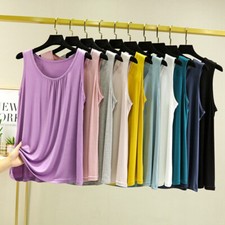 Blusa feminina sem mangas camiseta feminina verão tops cami colete regata plus size ☽ comprar usado  Enviando para Brazil