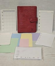 Louis Vuitton VERMELHO Agenda 6 Anéis Fichário Capa Notebook Agenda PM EXTRAS UNISSEX comprar usado  Enviando para Brazil