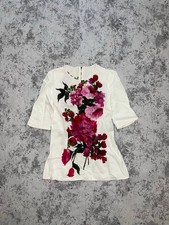 Dolce Gabbana Kwiatowy nadruk Biała bluzka Rozmiar 38 na sprzedaż  Wysyłka do Poland