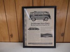 1962 VOLKSWAGEN STATION WAGON BUS REVENDEDOR ORIGINAL ANÚNCIO IMPRESSÃO EMOLDURADO comprar usado  Enviando para Brazil