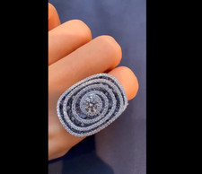 Incrível anel de prata 935 design de almofada espiral branco brilhante redondo zircônia cúbica, usado comprar usado Incrível anel de prata 935 design de almofada espiral branco brilhante redondo zircônia cúbica, usado comprar usado  Enviando para Brazil