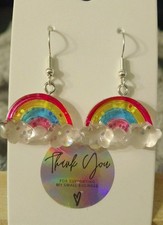 Rainbow clouds earrings for sale  BRIERLEY HILL