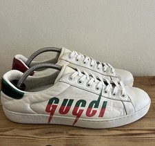 Tênis Masculino Gucci Ace Blade Logo Distress - Branco - No Tamanho 43 UE|10 EUA|9,5 Reino Unido, usado comprar usado  Enviando para Brazil