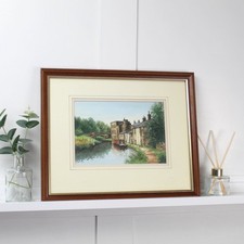 Narrowboat original watercolou for sale  LINCOLN