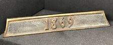 Antiga lareira de ferro fundido martelado placa lareira decoração prateleira em relevo 1869 comprar usado  Enviando para Brazil