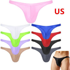 Tanga de natación brillante para hombre calzoncillos metálicos brillantes tanga bolsa abultada trajes de baño segunda mano  Embacar hacia Mexico