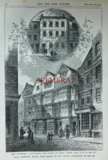 'O "DUQUE de YORK" Shire Lane (c1778)', Antigo 1888 'Old London' Impressão: 663-17 comprar usado  Enviando para Brazil