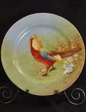 Placa de armário Limoges B&H Blakeman Henderson 1892-1912 faisão dourado pintado comprar usado  Enviando para Brazil