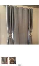 Gray blackout curtains for sale  Studio City