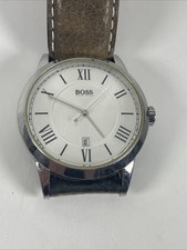 Relógio Hugo Boss masculino HB 851142186 quartzo branco mostrador romano pulseira de couro marrom comprar usado  Enviando para Brazil