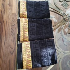 Usado, Toalha de rosto Versace barroco preto novo designer pano de lavagem comprar usado  Enviando para Brazil