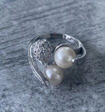 Damen ring perlen gebraucht kaufen  Senden