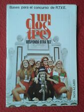 1976 BASES PARA EL CONCURSO DE RTVE UN DOS TRES RESPONDA OTRA VEZ CHICHO IBÁÑEZ  comprar usado  Enviando para Brazil