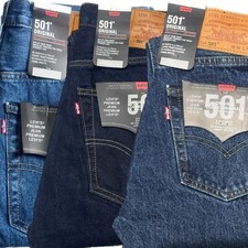 Levis® 501 Męskie dżinsy Original Fit spodnie Proste nogawki Jean NOWE na sprzedaż  Wysyłka do Poland