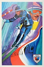 Ski posters jean for sale  UK