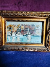 Olio cartone firmato usato  Napoli