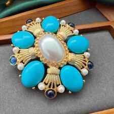 Broches de banquete para mujer y hombre unisex vintage barroco prendedor estrás ramillete segunda mano  Embacar hacia Mexico