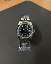 Seikmod Seikojust Diamond Black Dial | Fluted Bezel Sapphire Watch segunda mano  Embacar hacia Mexico