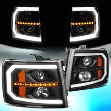 PARA 2007-2014 SILVERADO PAR LED DRL + LÂMPADA DE FAROL PROJETOR DE SINAL SEQUENCIAL comprar usado  Enviando para Brazil