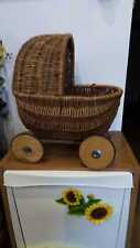 Carrozzina vimini vintage usato  Collegno
