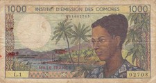 Comores comoros 1000 d'occasion  Montélimar