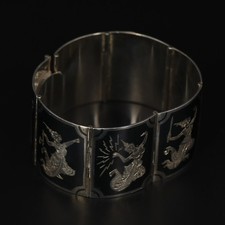 vintage siam silver bracelet for sale  USA