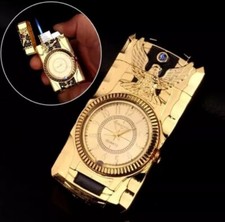 Gold lighter clock for sale  HOUNSLOW