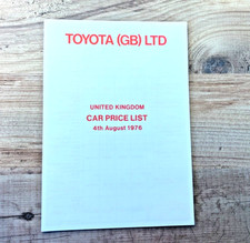 Toyota range 1970s for sale  PRESTON